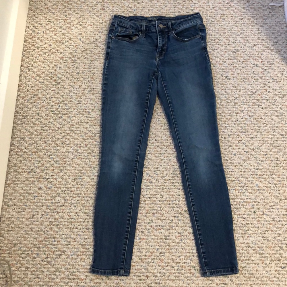 High rise skinny jeans
